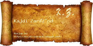 Kajdi Zaránd névjegykártya